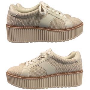 DV Dolce Vita Bubbles Women's Platform Sneakers Lace Up Wedge Heel Sz‎ 8.5 Y2K